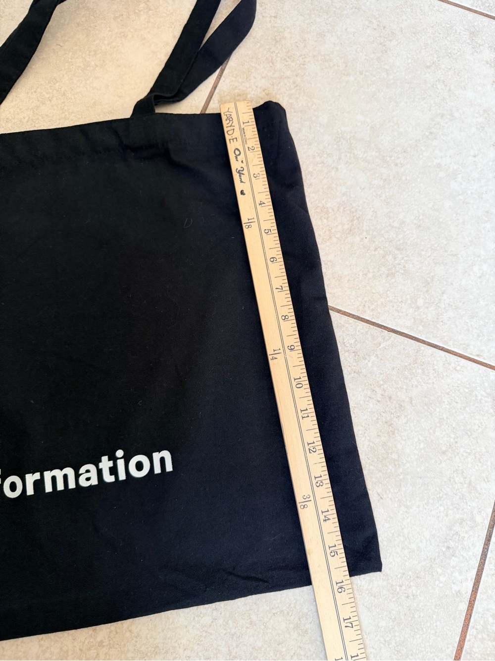 Reformation Black Canvas Logo Tote - Picture 5 of 5